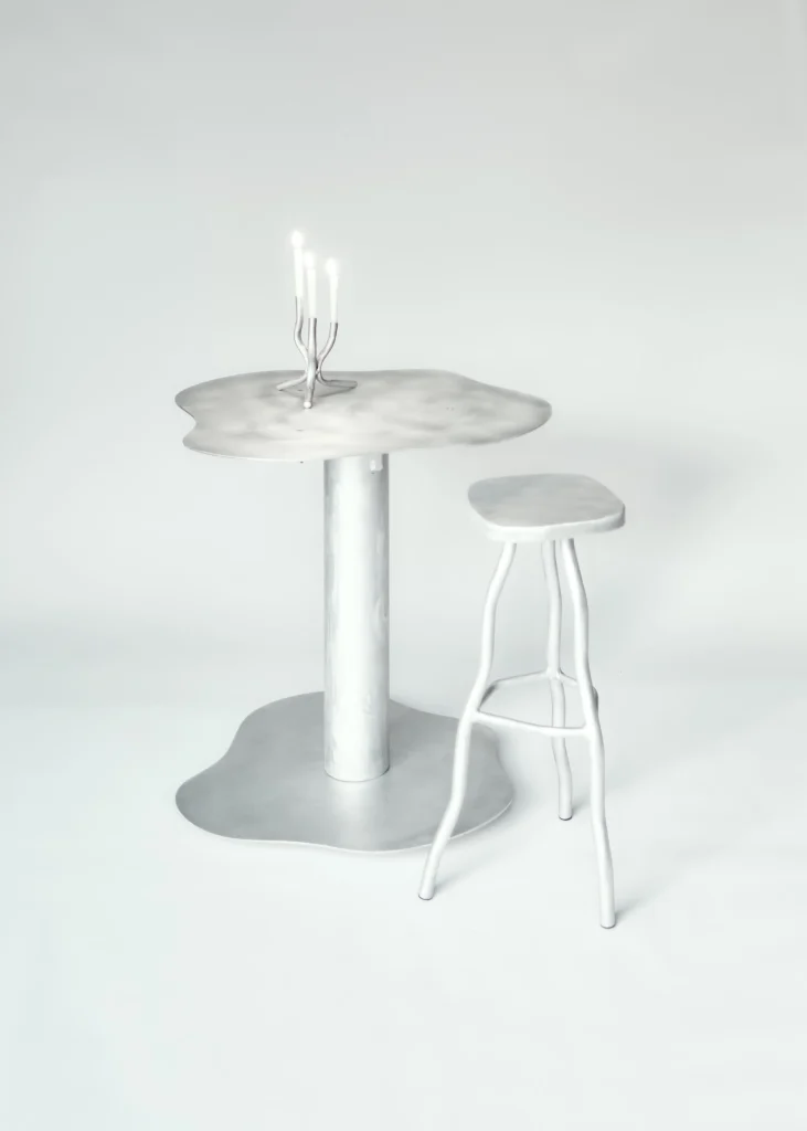 Aluminum Squiggle Bar Stool — 5