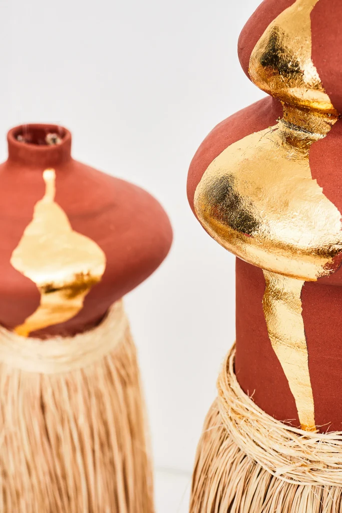 Atoto - Ceramic & Gold Leaf Pendant Sculptures — 4