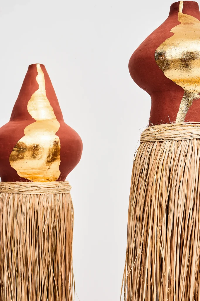 Atoto - Ceramic & Gold Leaf Pendant Sculptures — 5