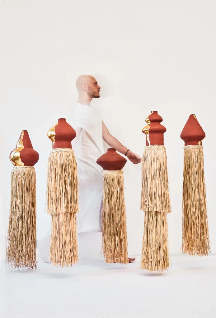 Atoto - Ceramic & Gold Leaf Pendant Sculptures — 6
