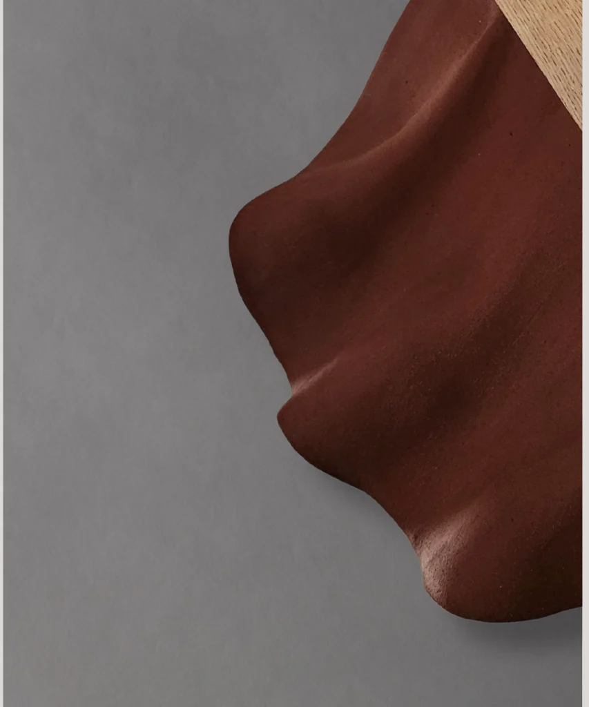 Abundance - Ceramic And Oak Wood Wall Sculpture — 3
