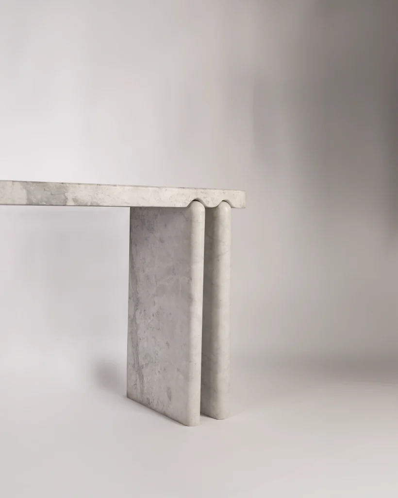 Orion - Marble & Stainless Steel Console Table — 3