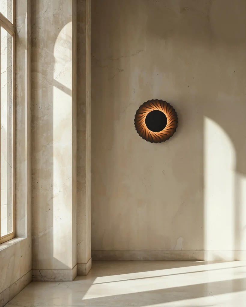 Sun Vxs 01 — Organic Sand Wall Light By Rollo Studio — 2