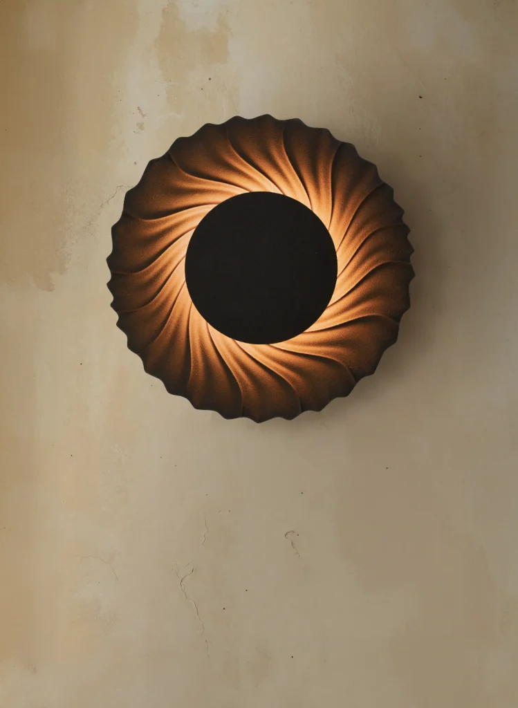 Sun Vxs 01 — Organic Sand Wall Light By Rollo Studio — 3