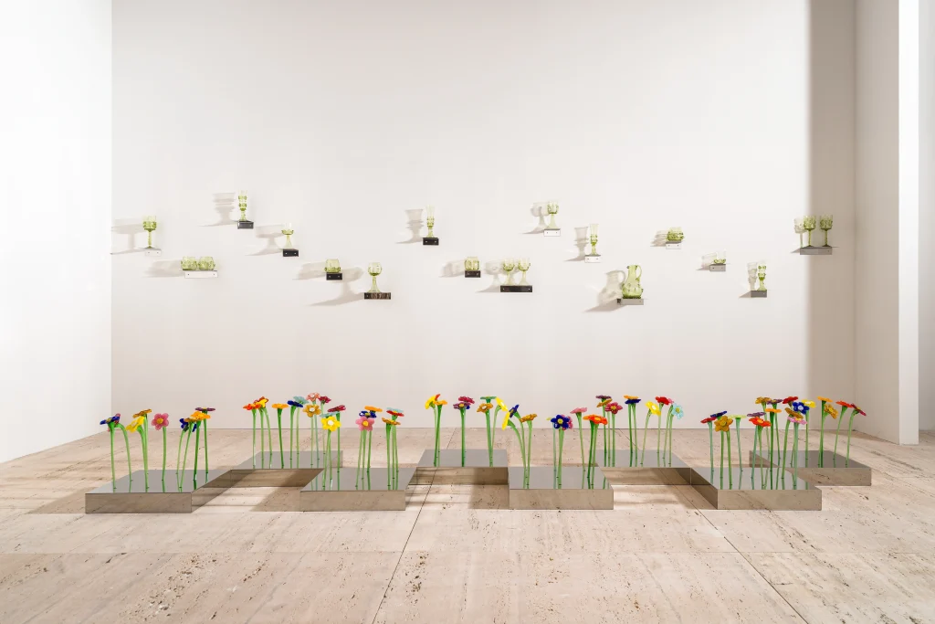 Crystal Flower Installation - Mirror Polished Stainless Steel Base — 5