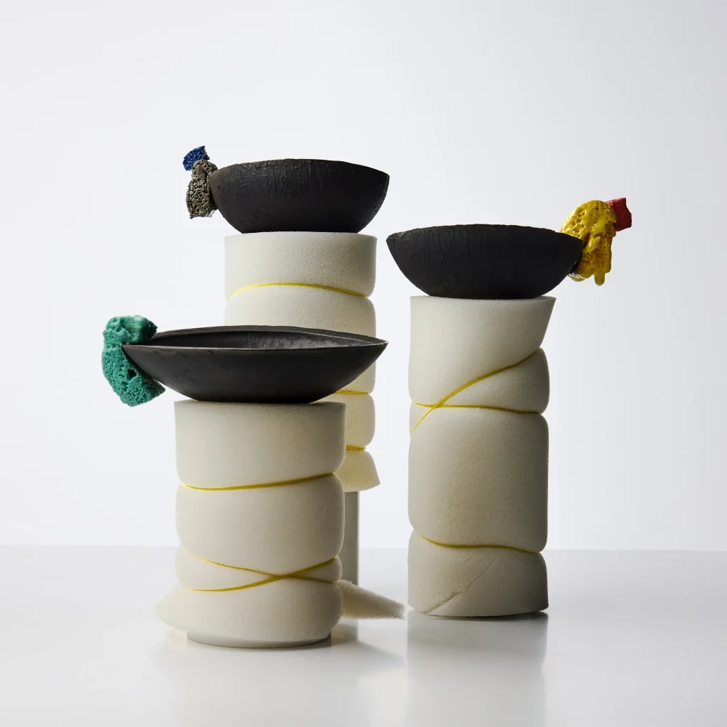 From Fragility To Stability - Sculptural Black Clay Bowl — 5