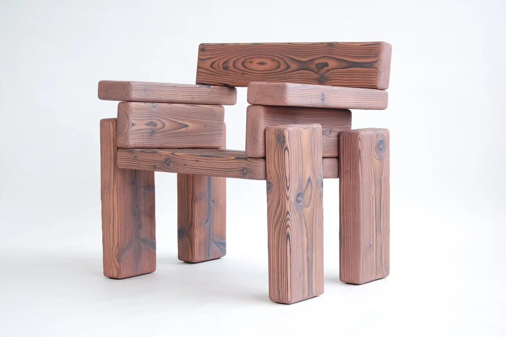 Timber - Burned Pine Armchair — 3