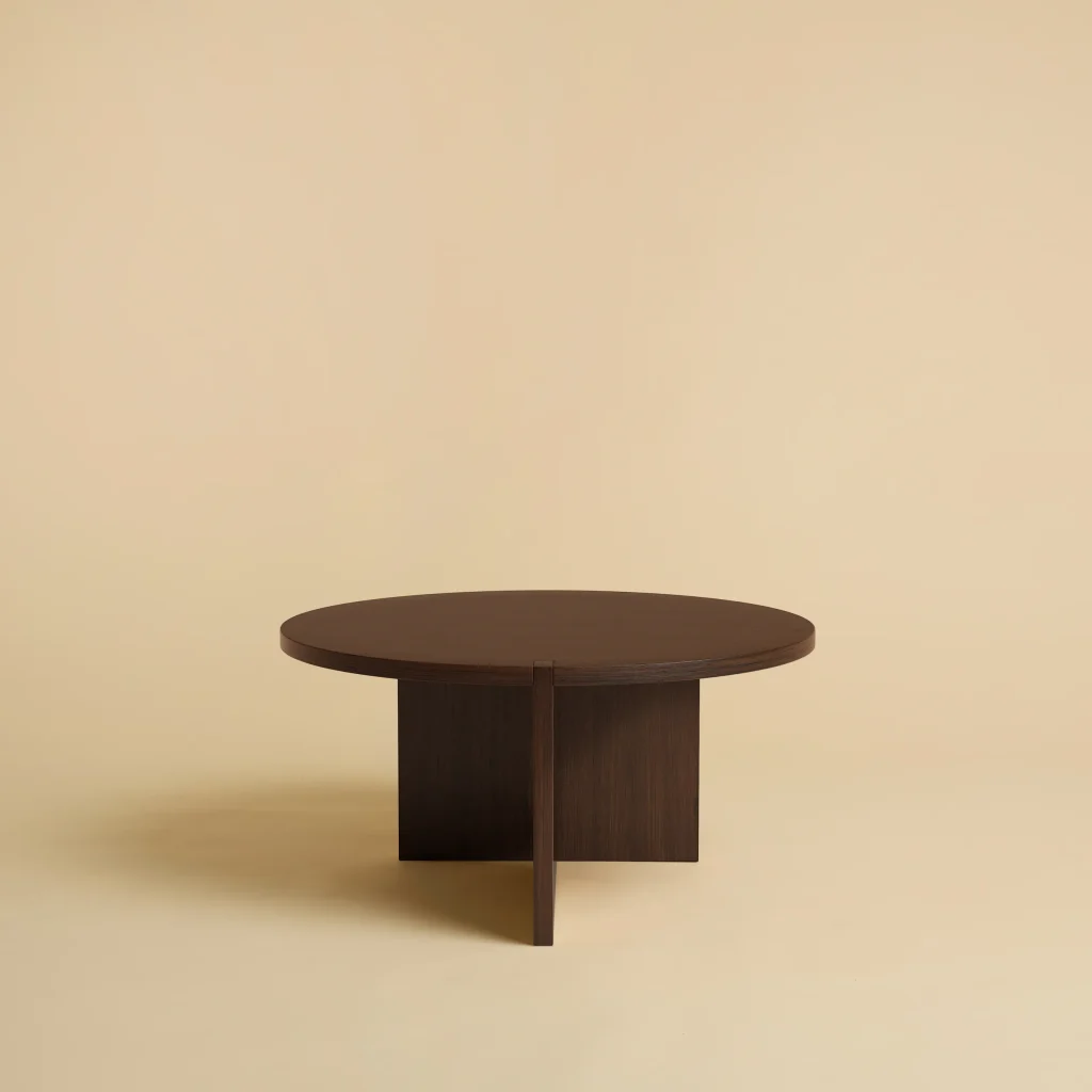 Round Solid Oak Coffee Table - Minami Series — 5