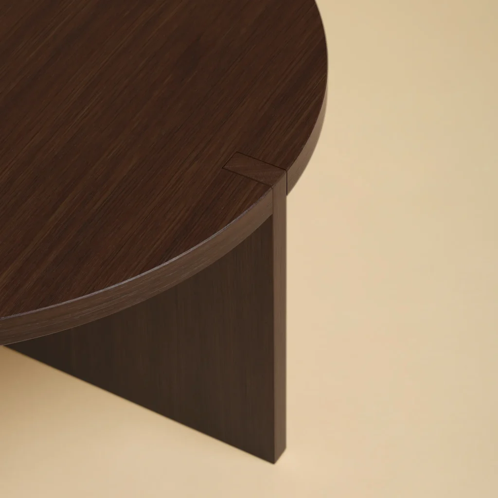Round Solid Oak Coffee Table - Minami Series — 6