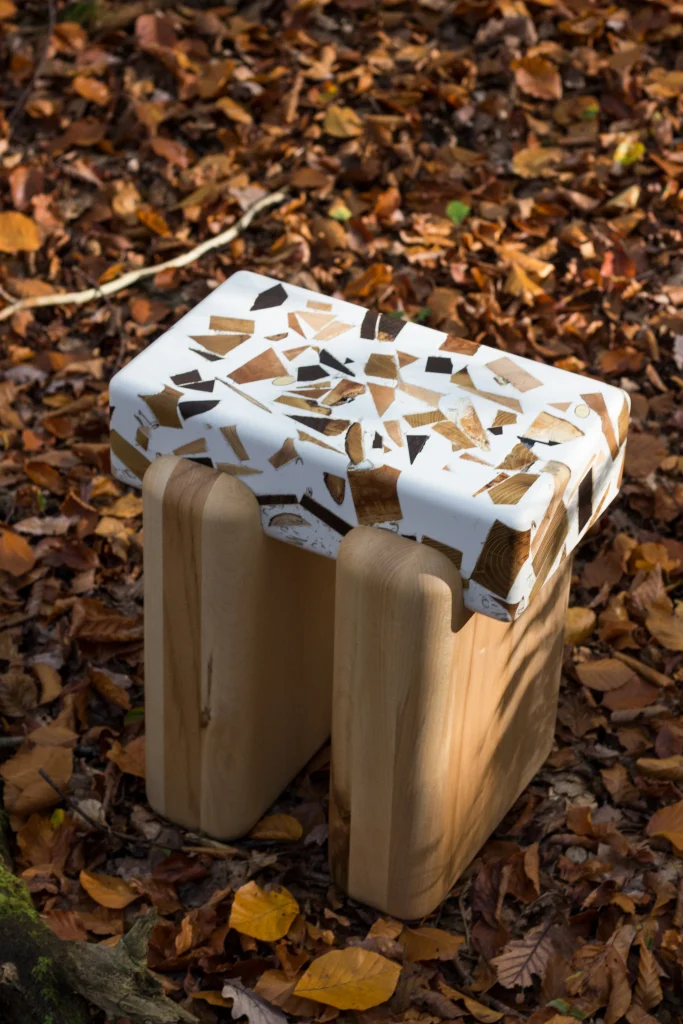 Nougat – Wood / Resin Stool by Studio Bovti