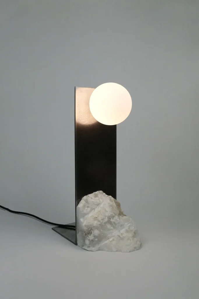 Himalaya Lunar Vertical Table Lamp in Alabaster — 3