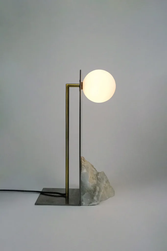 Himalaya Lunar Vertical Table Lamp in Alabaster — 4