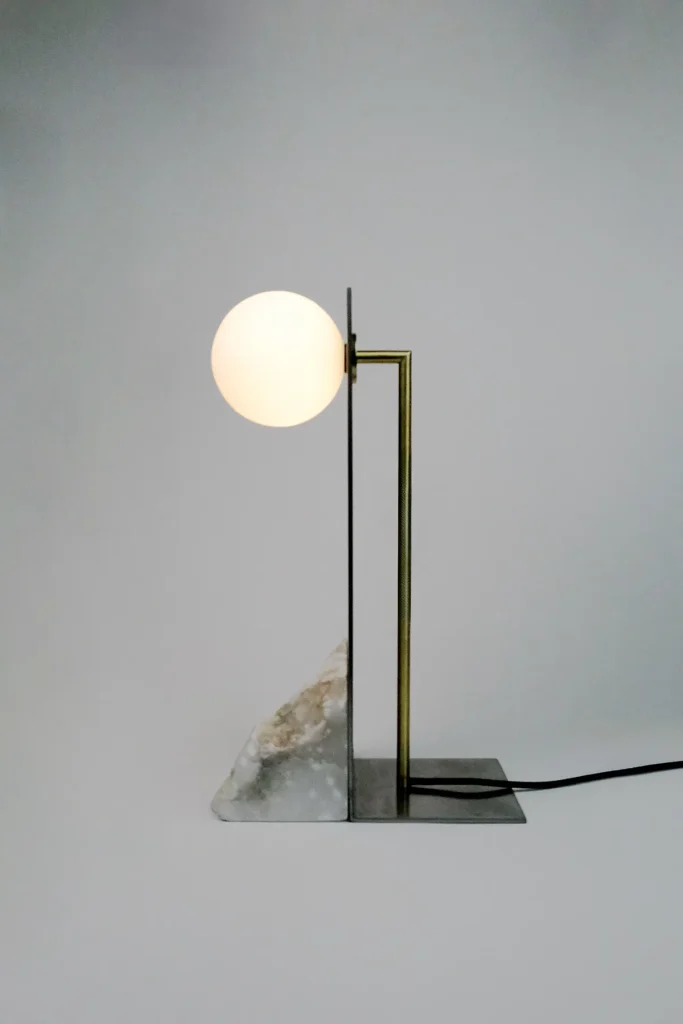 Himalaya Lunar Vertical Table Lamp in Alabaster — 6