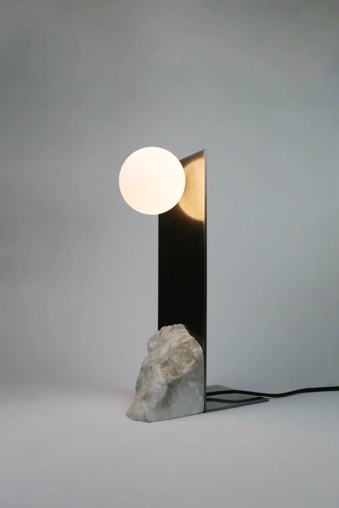 Himalaya Lunar Vertical Table Lamp in Alabaster — 7