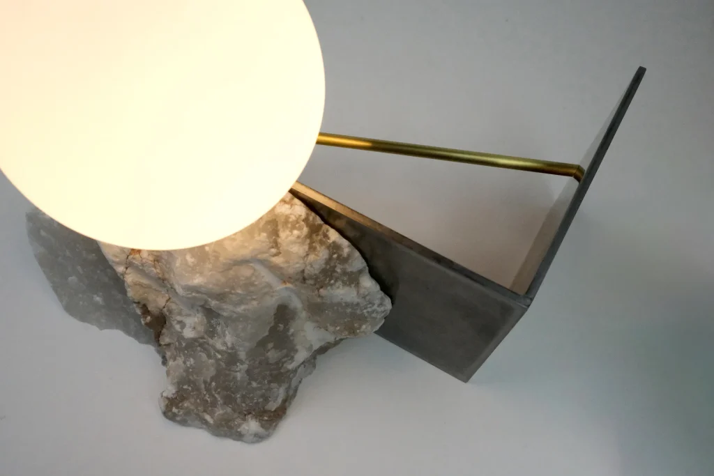 Himalaya Lunar Horizontal Table Lamp in Alabaster — 8