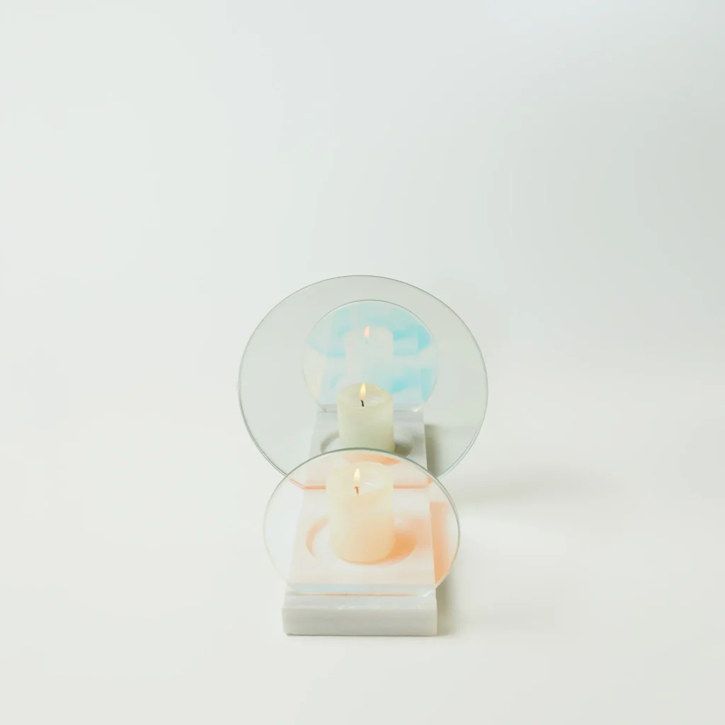 Onnda Flame Concentric S Blaze - Dichroic Glass Marble — 3