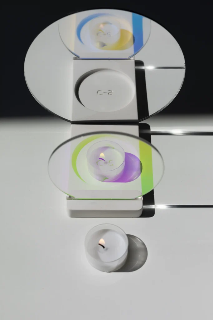 Onnda Flame Concentric S Blaze - Dichroic Glass Marble — 5