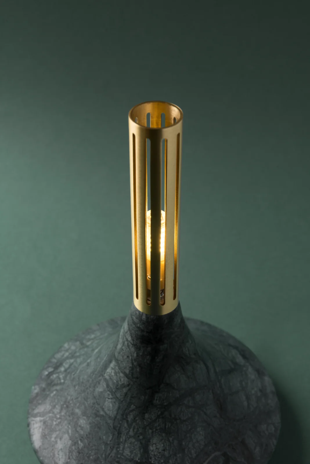 Dervish Table Lamp in Marble and Brass — 5