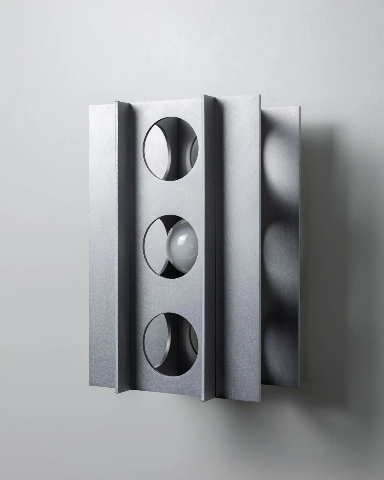 Tenfold 3 T Wall Sconce - Satin Aluminum — 2