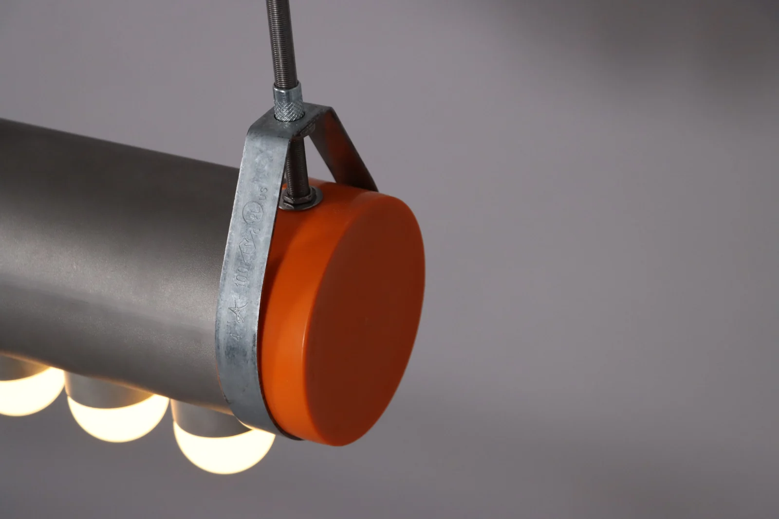 Three Bulb Upcycled Pendant Lamp in Raw Steel — 6