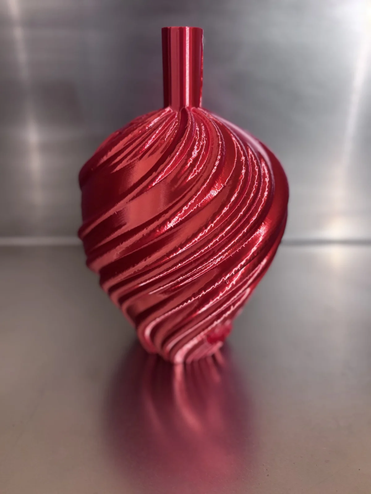 Underneath Me - 3d Printed Red Vase — 6