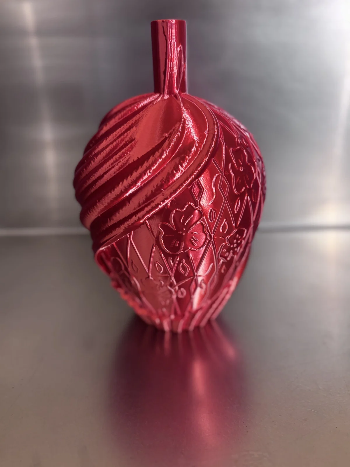 Underneath Me - 3d Printed Red Vase — 7