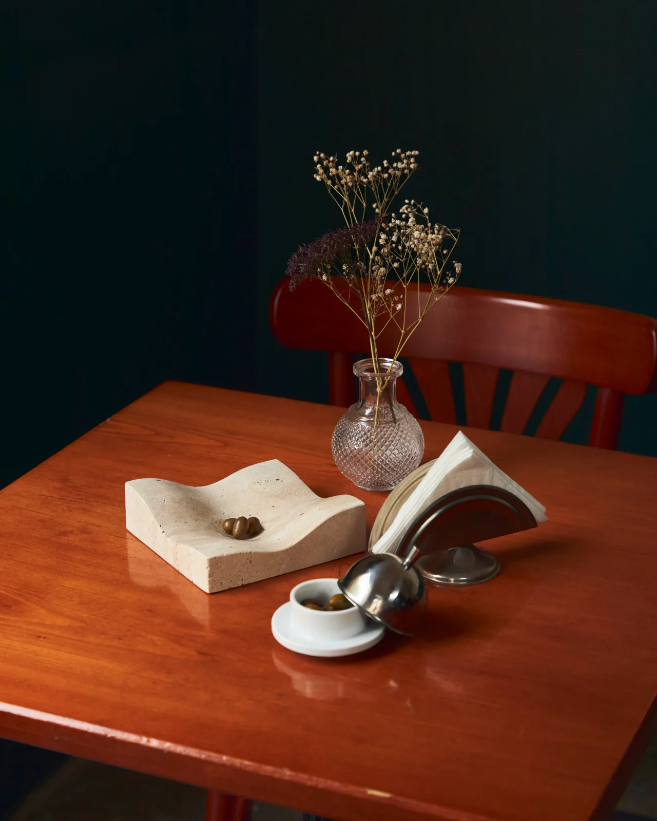 Ashen marble ashtray and catch-all tray by Boo Design Studio