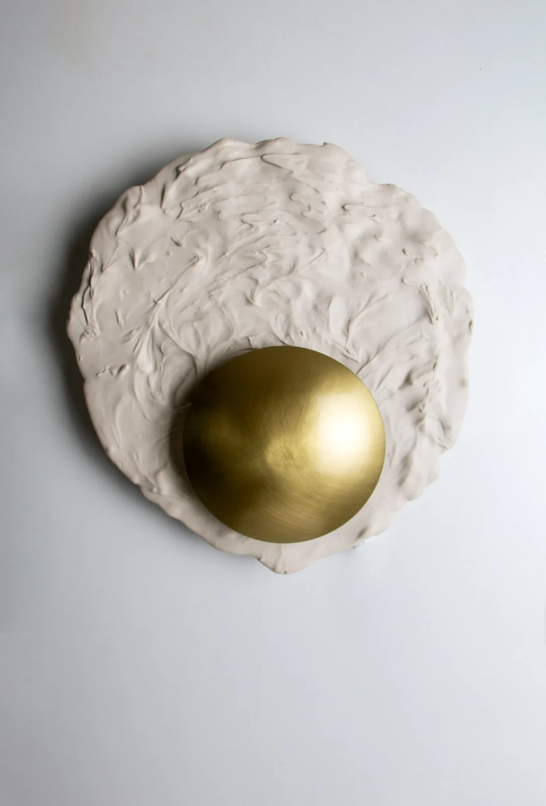 Asea No. 9 - Stoneware / Brass Sconce — 2