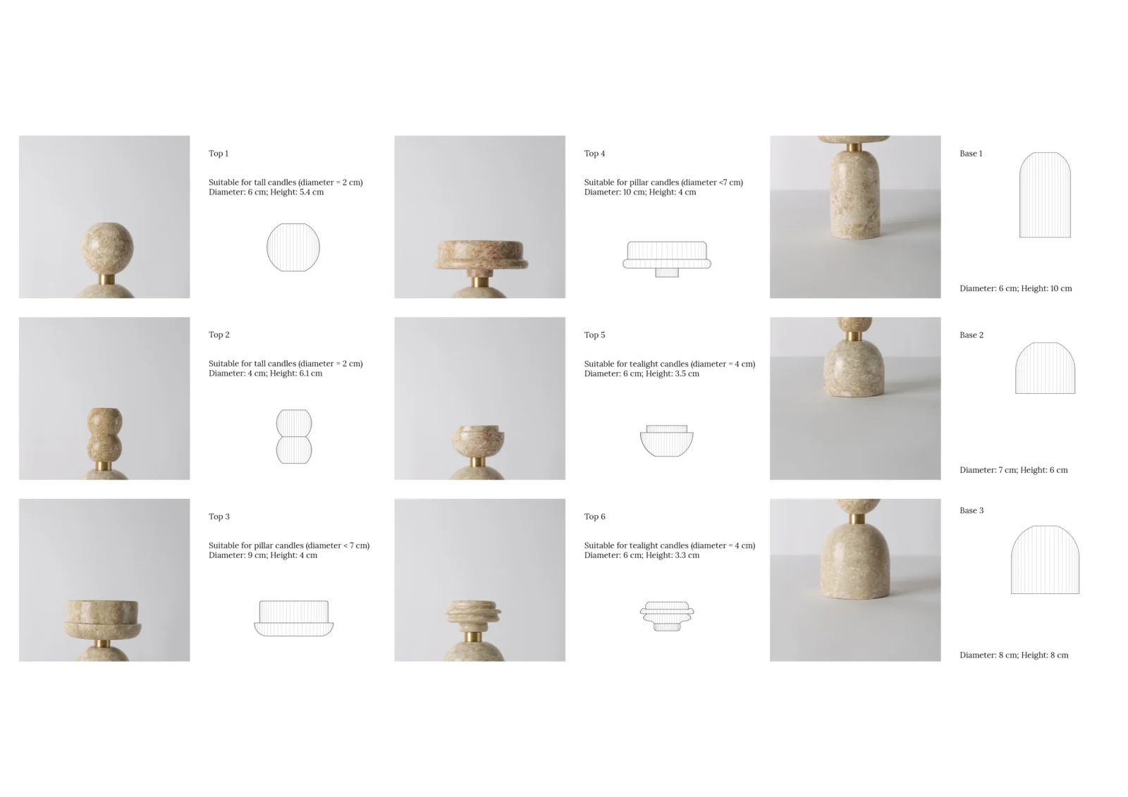 Stone Candleholder - Base 2 — 13