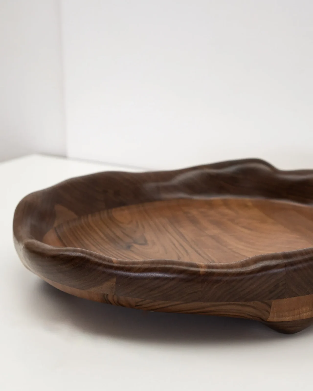 Organic Shaped Serving Tray In Walnut Wood — 4