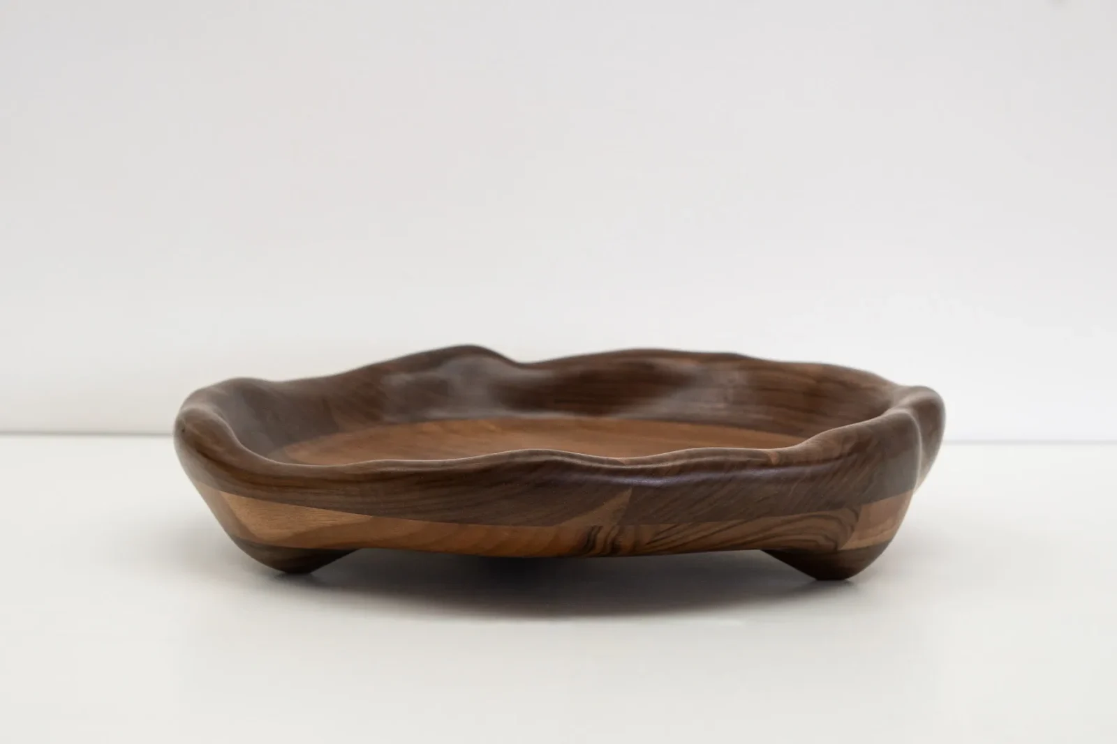 Organic Shaped Serving Tray In Walnut Wood — 7