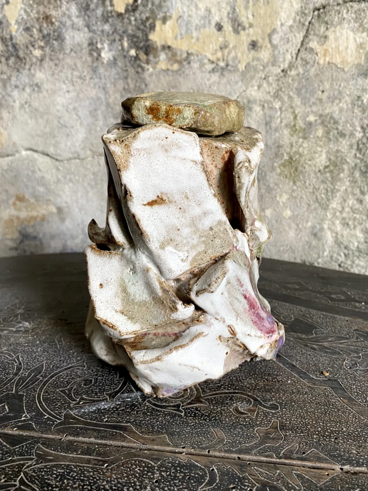 Sculptural Lidded Vessel 'on The Rocks' #3 — 1