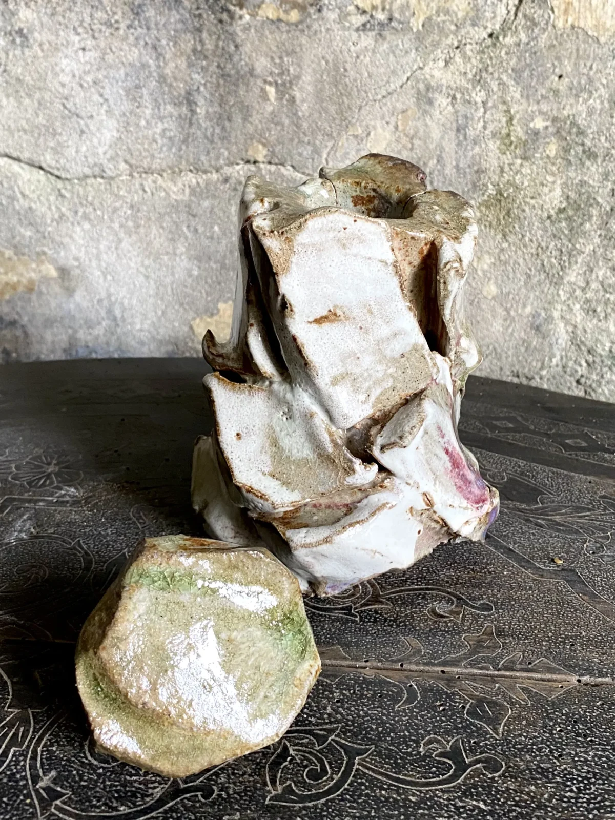 Sculptural Lidded Vessel 'on The Rocks' #3 — 5