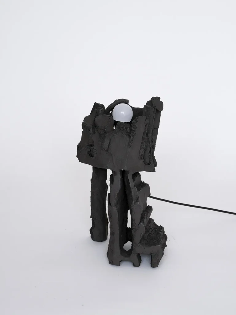 Rupture - Black Clay Lamp — 2