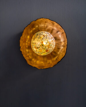 Asea No.12 Sand - Stoneware / Blown Glass Sconce