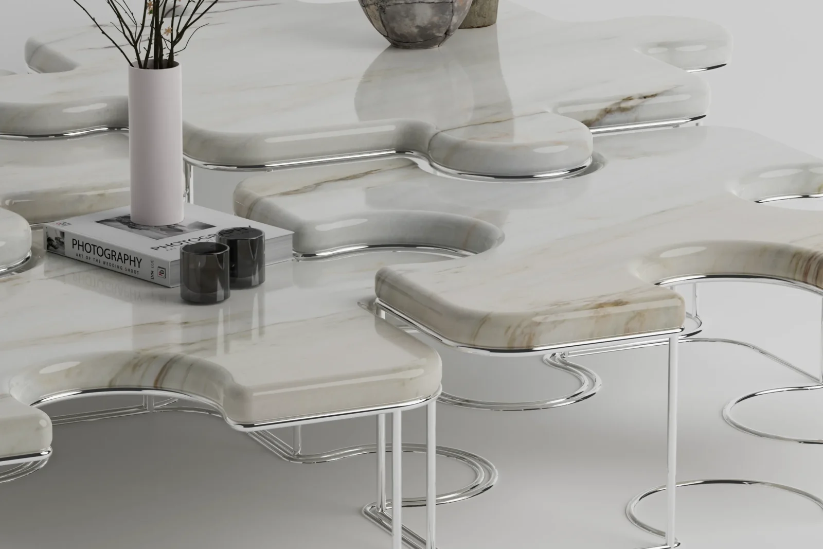 Piezas Coffee Table - Marble No. 3 — 3