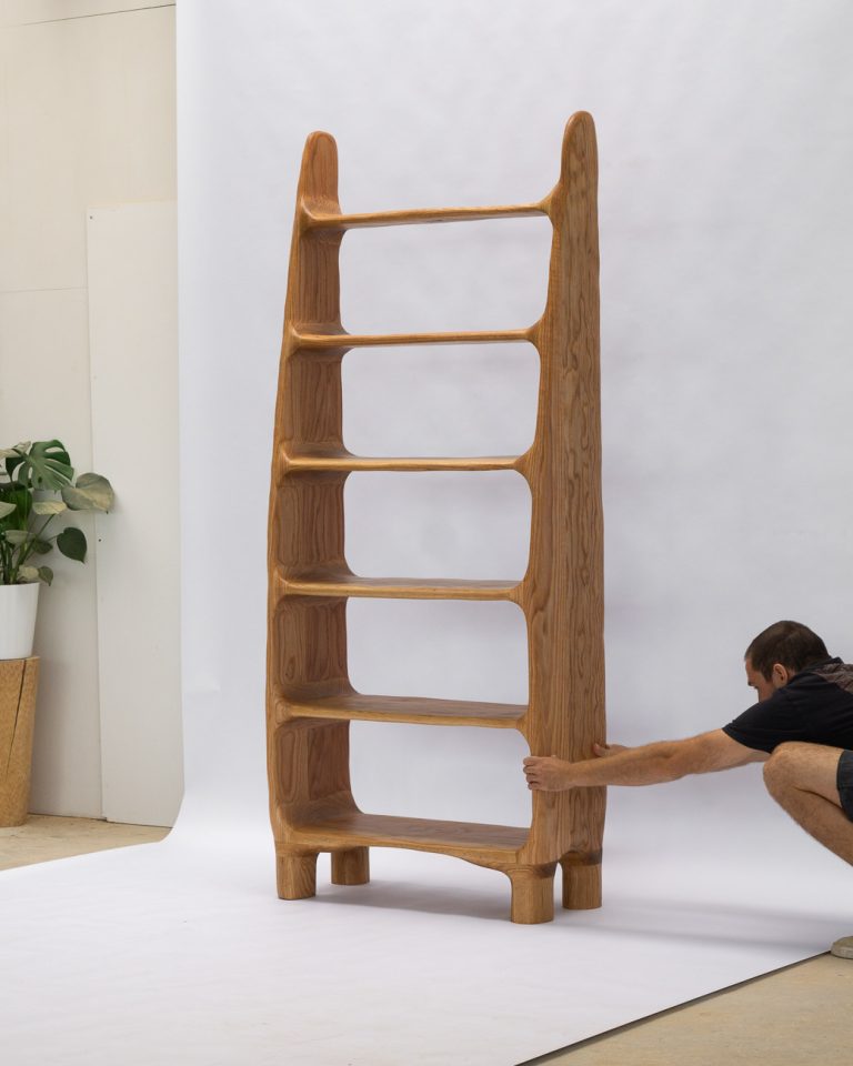 Sculptural Shelf - Red Oak Wood — 12