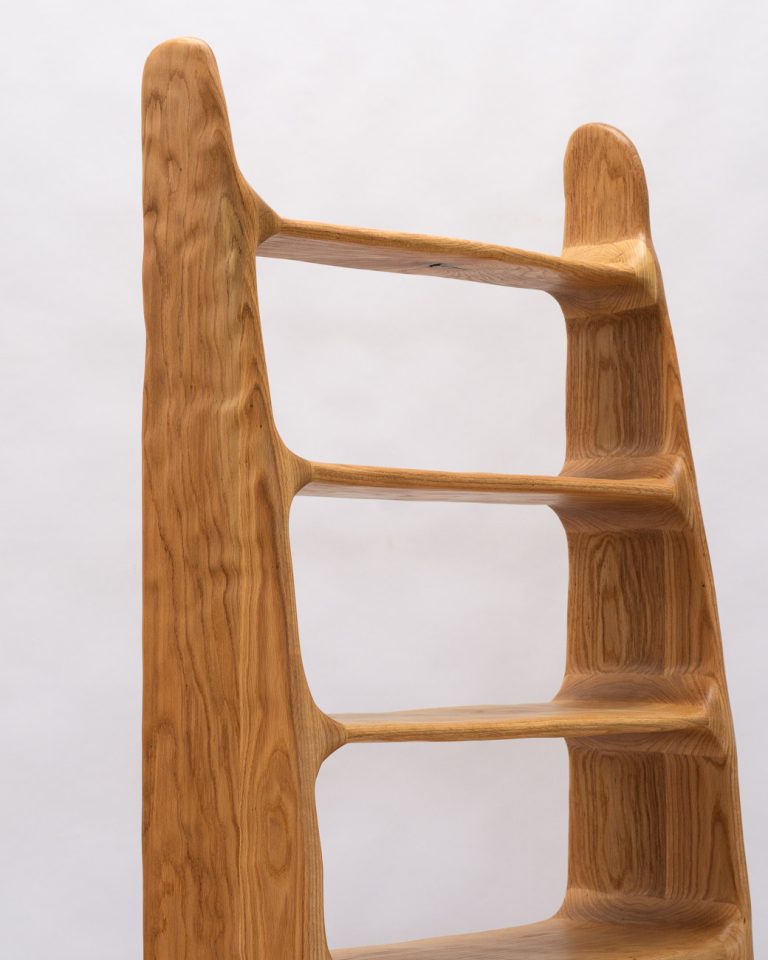 Sculptural Shelf - Red Oak Wood — 6