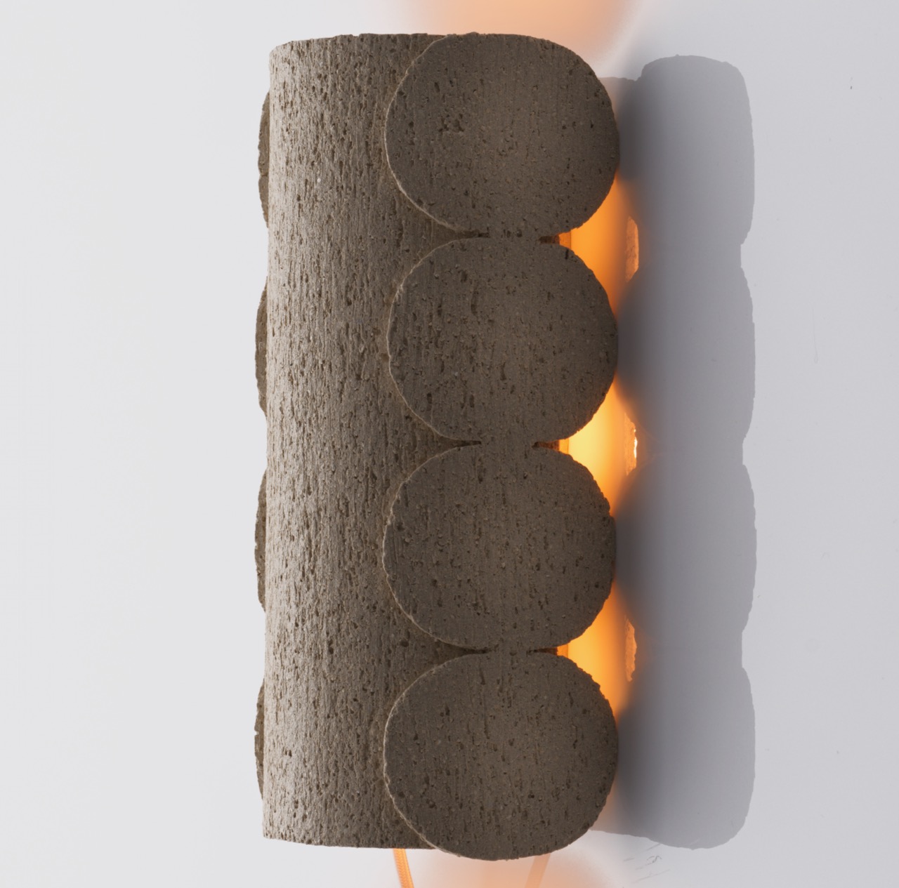 L'Ete handcrafted ceramic wall light by Katia Langeard