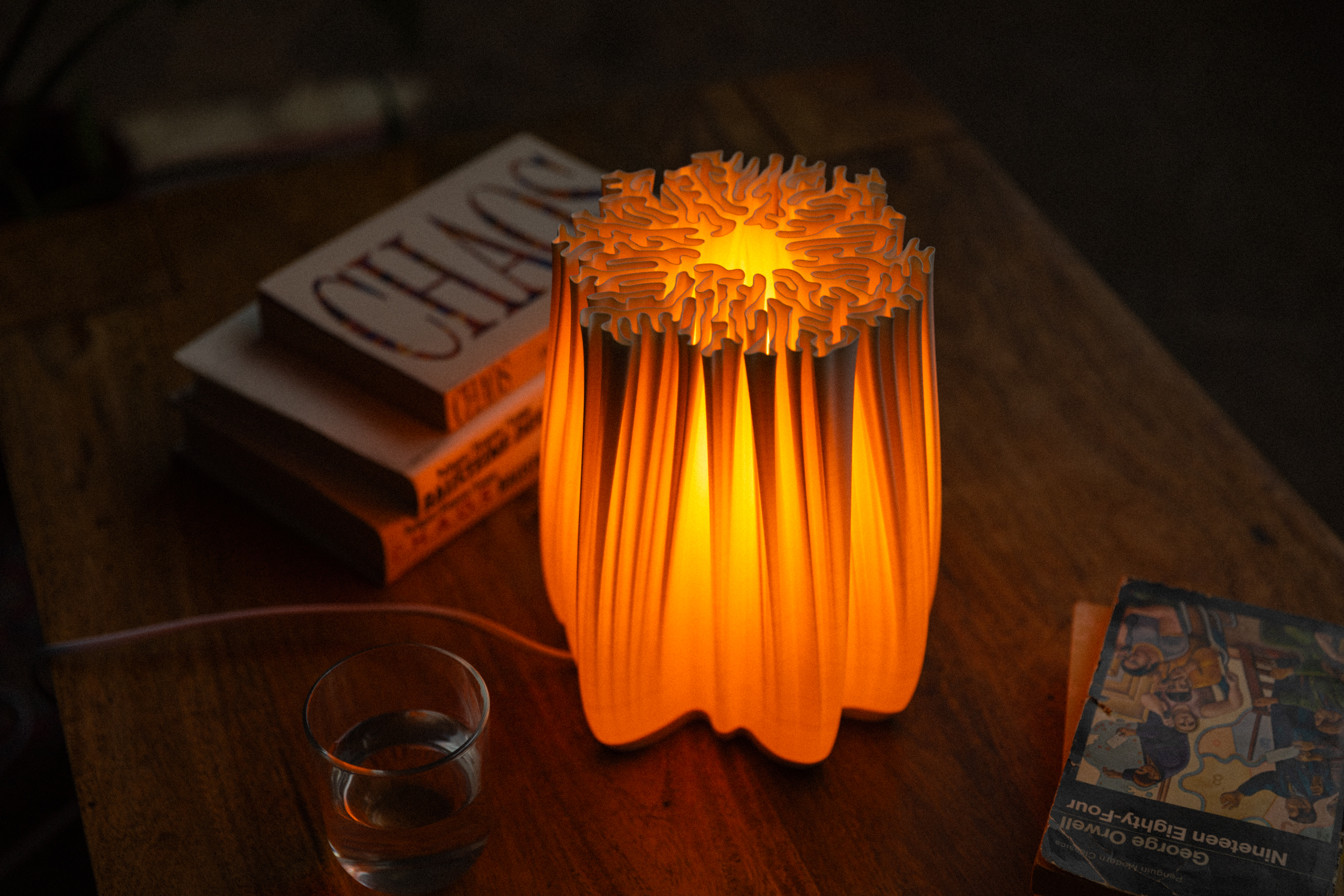 S X 1 bio polymer lamp with coral-inspired form by Diploria Lighting