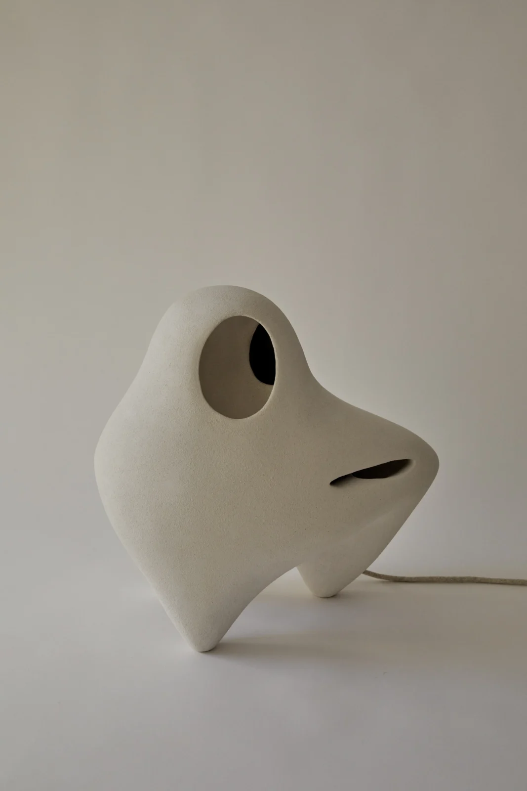 Nomad II:03 Table Lamp in White Stoneware — 4