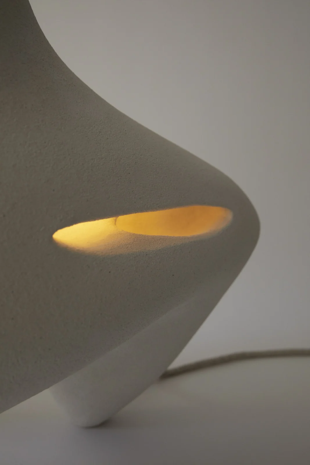 Nomad II:03 Table Lamp in White Stoneware — 5