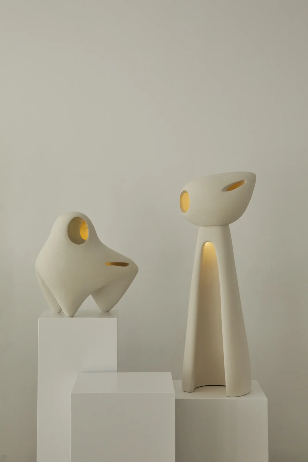 Nomad II:03 Table Lamp in White Stoneware — 6