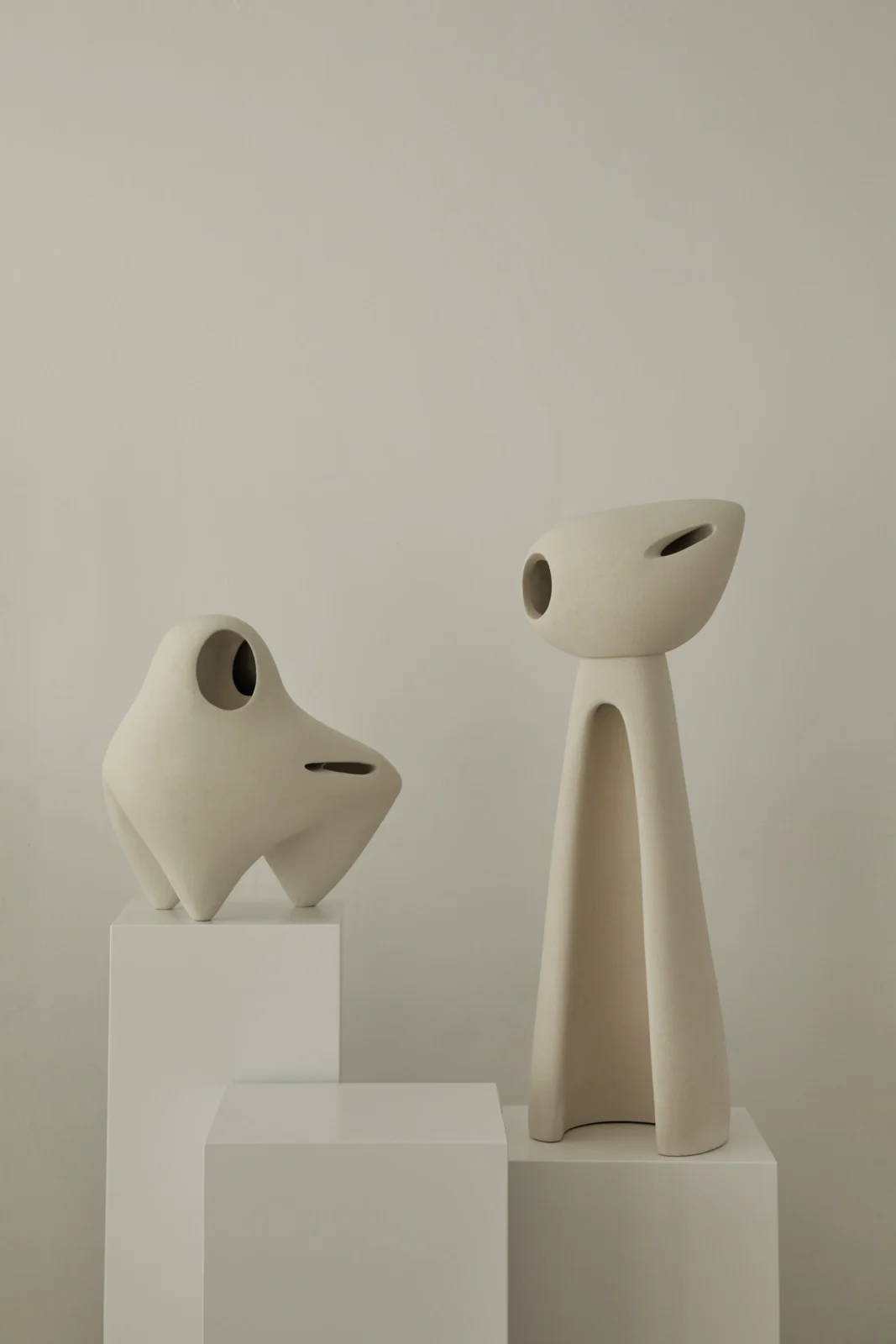 Nomad II:03 Table Lamp in White Stoneware — 7