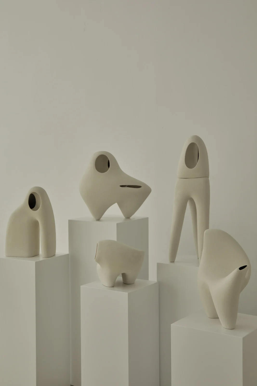 Nomad II:03 Table Lamp in White Stoneware — 8