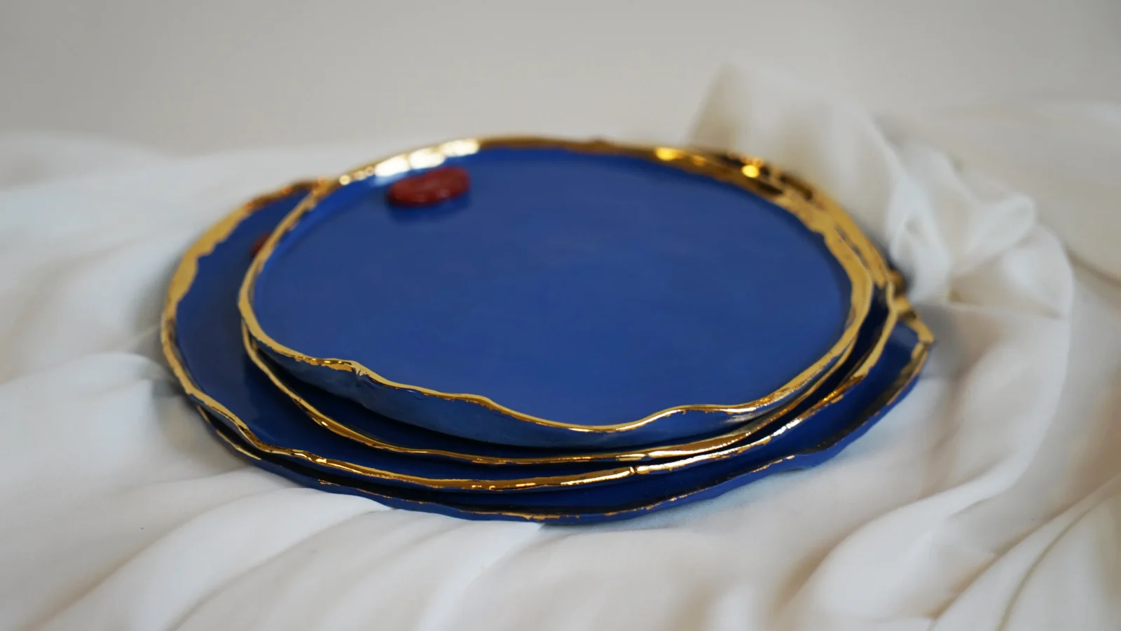 Lips Plates - Blue Porcelain — 6