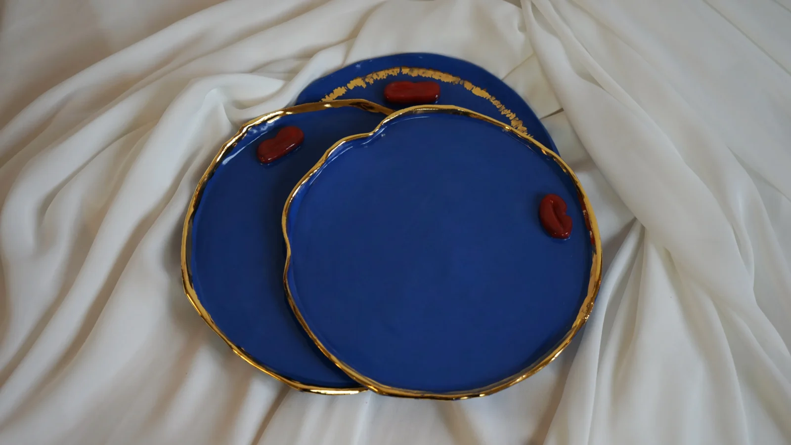 Lips Plates - Blue Porcelain — 11