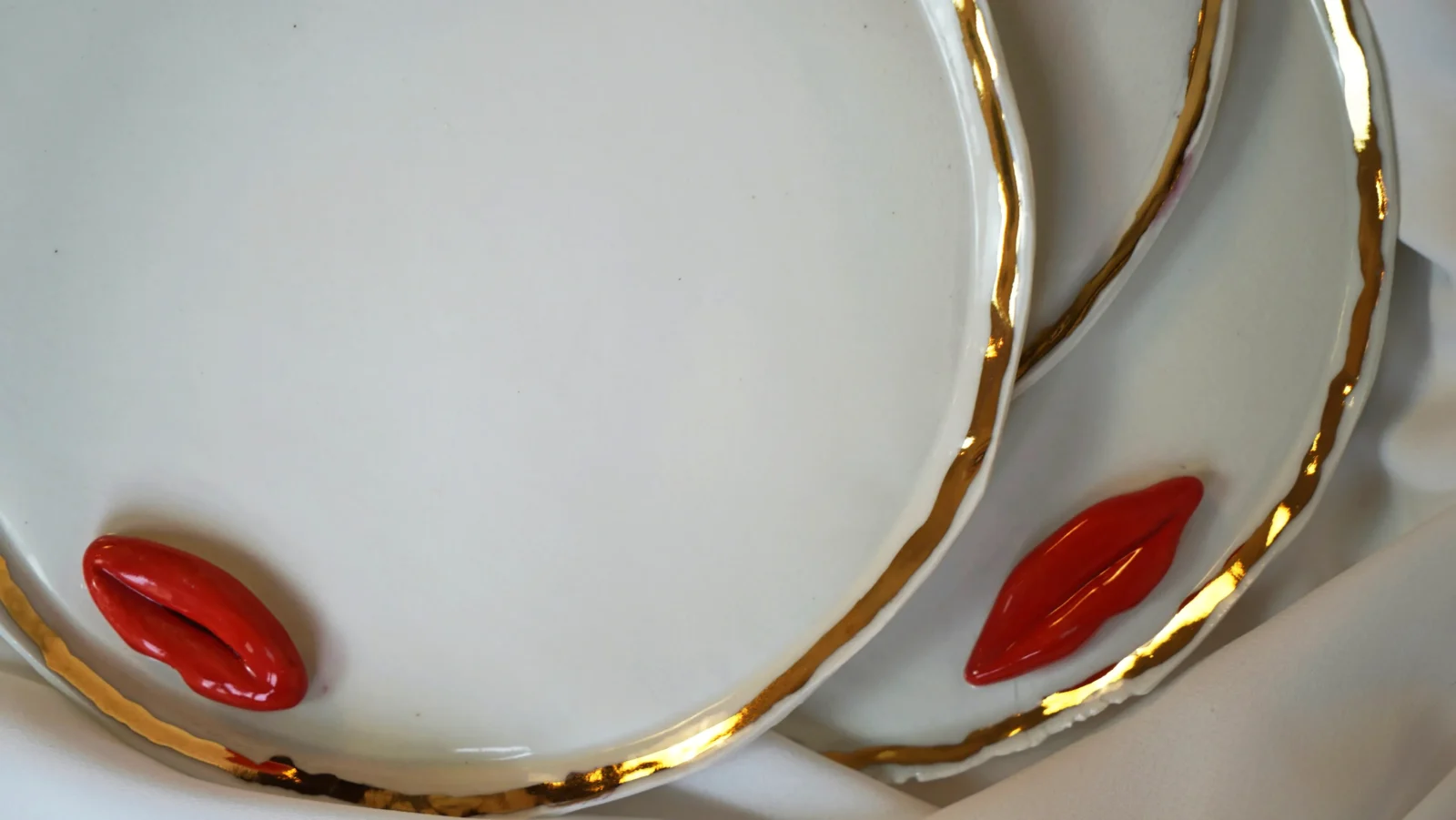 Lips Plates - White Porcelain — 5