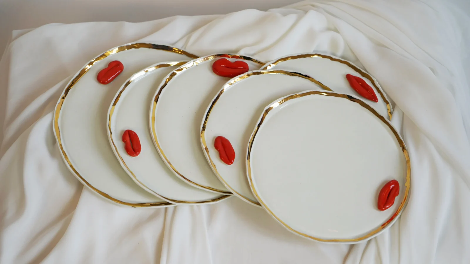 Lips Plates - White Porcelain — 6