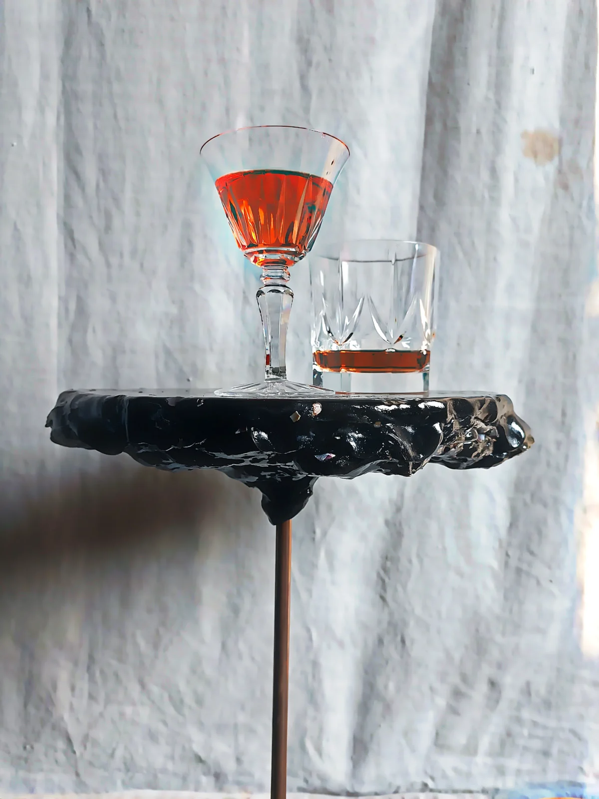 Nix Side Table - Vegetal Glass & Recycled Mother Of Pearl — 7